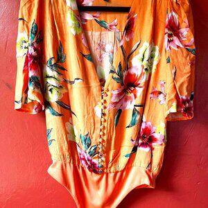 Darling 1940s Inspired Aloha Print Top Size M